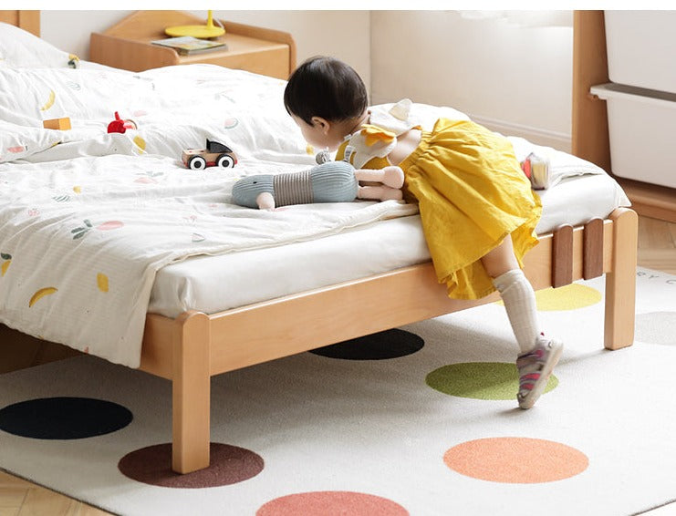 Beech, Poplar, Little House Kids Bed with 15min Delay Turning Off the Lights<