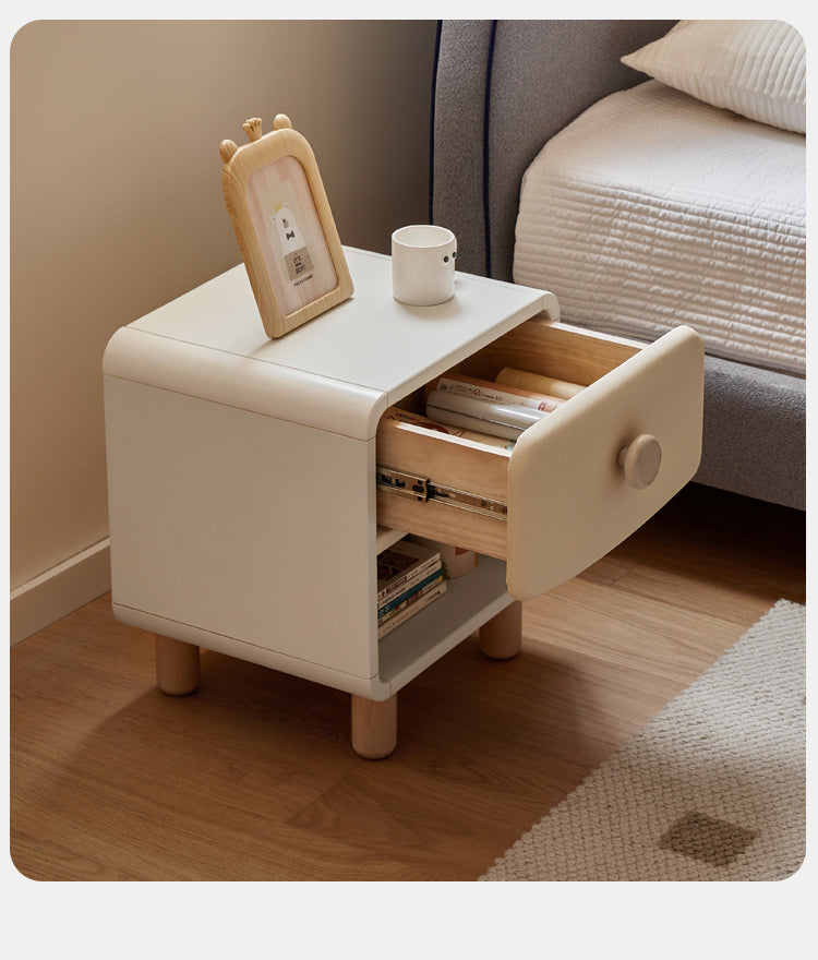 Kids nightstand birch solid wood l