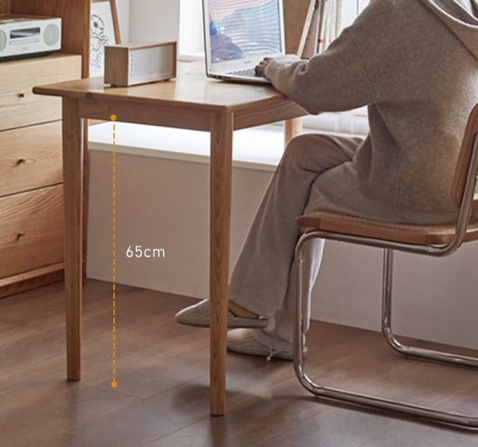 Oak Solid Wood Office Desk, Bay Window Desk