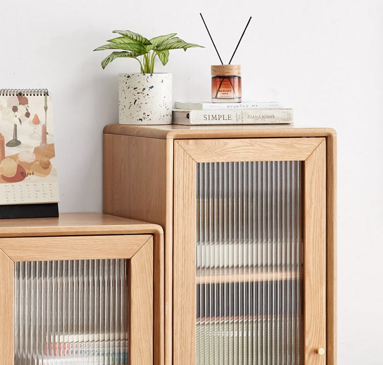 Oak, Ash Solid Wood Side Cabinet