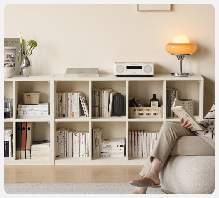 Oak Solid Wood Cream Style Modern Bookcase