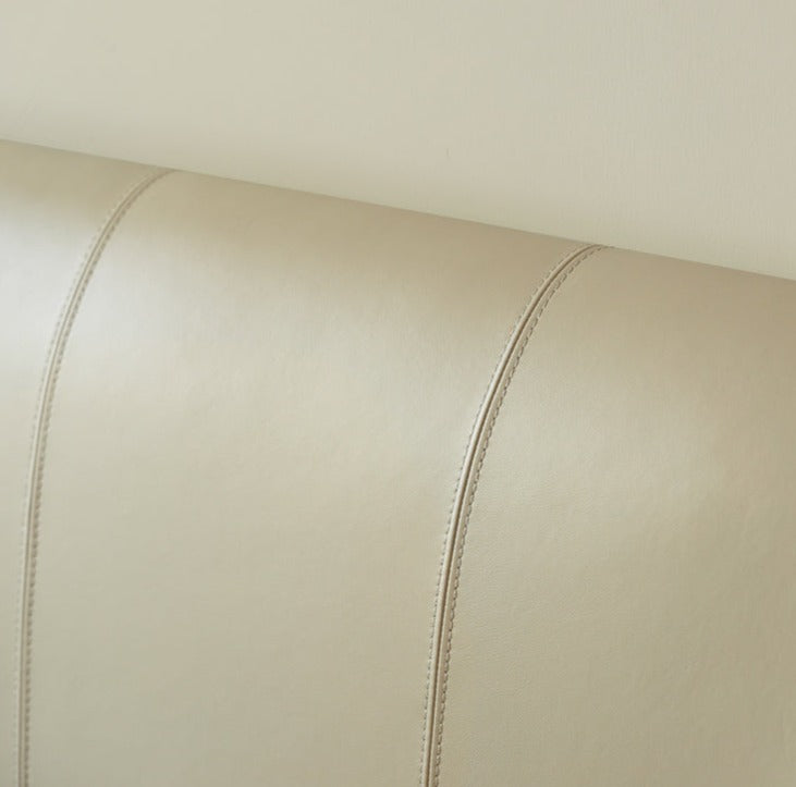 Yellow Cowhide Luxe Wood Bed