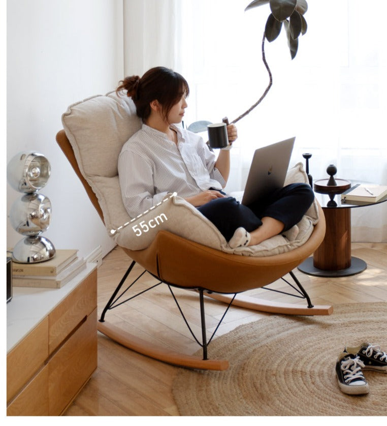 Mid Century Modern Rocking Armchair)