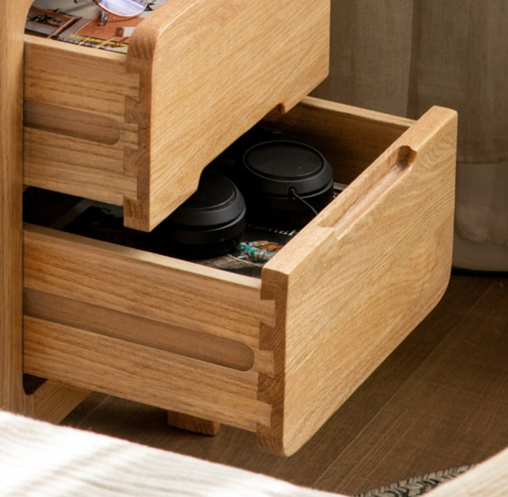 Oak solid wood Nightstand.