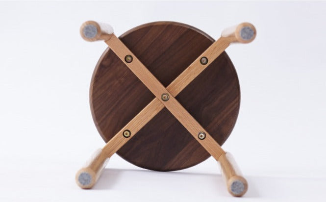 Black Walnut, White Ash, Oak, Cherry, Sandalwood Solid Wood, Solid RubberWood Stackable Small Stool