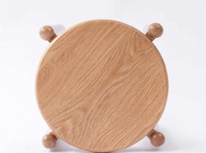 Black Walnut, Ash, Oak, Beech, Cherry Solid Wood, Solid RubberWood Stackable Small Stool