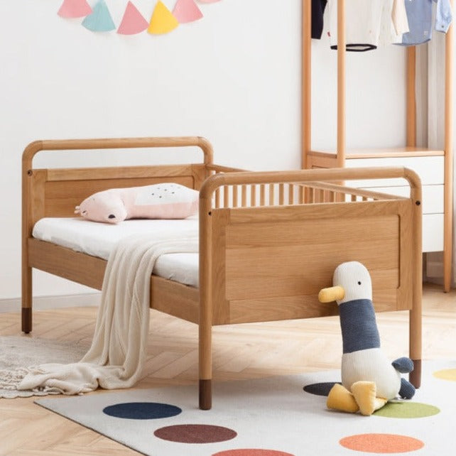 Oak Solid Wood Multi-functional Toddler Bed