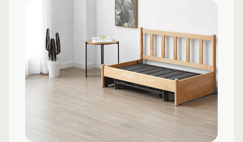 Beech Solid Wood Sofa Bed, Sleeper Sofa.
