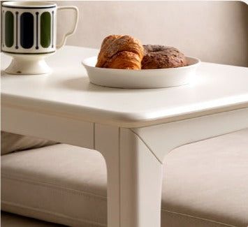 Birch Solid Wood Mobile Side Table