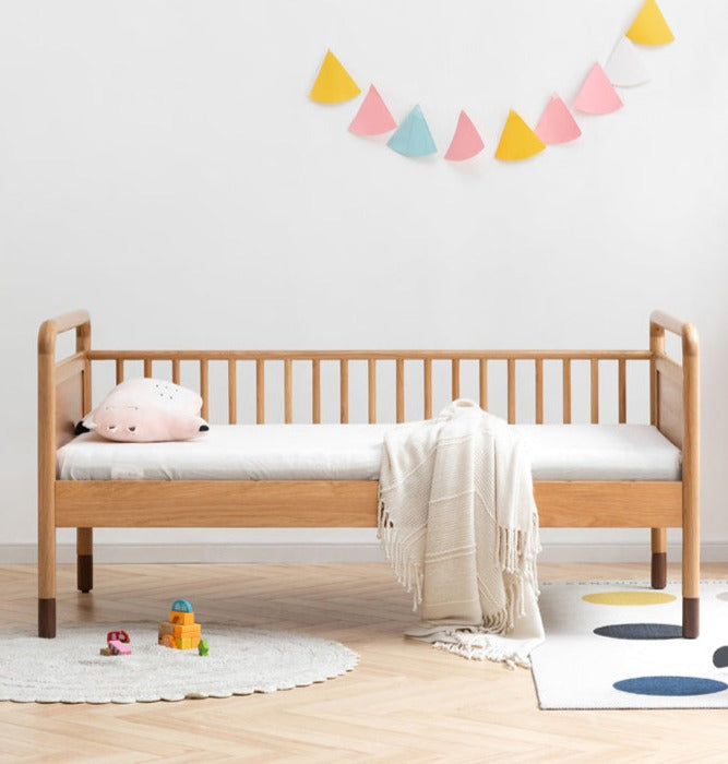 Oak Solid Wood Multi-functional Toddler Bed