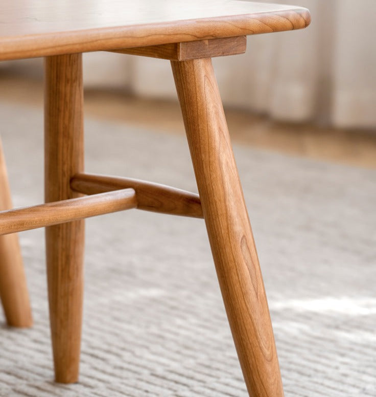 Cherry Solid Wood Bedside Long Bench