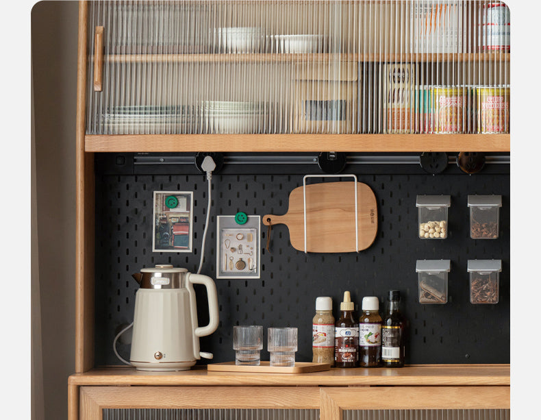 Solid Rubberwood, Oak, Beech Solid Wood Buffet Cabinet, Sideboard