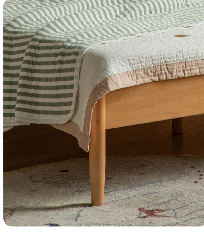 Beech solid wood Bed simple boys and girls<
