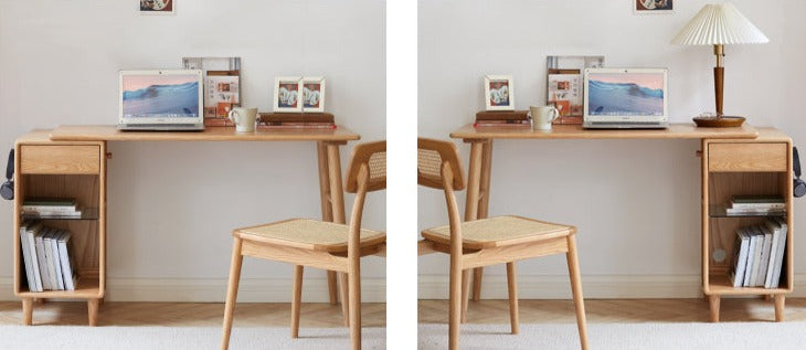 Oak, Solid Rubberwood Double Office Desk