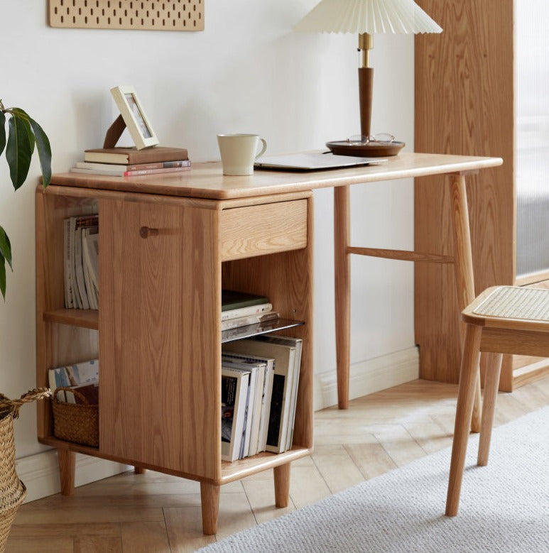 Oak, Solid Rubberwood Double Office Desk