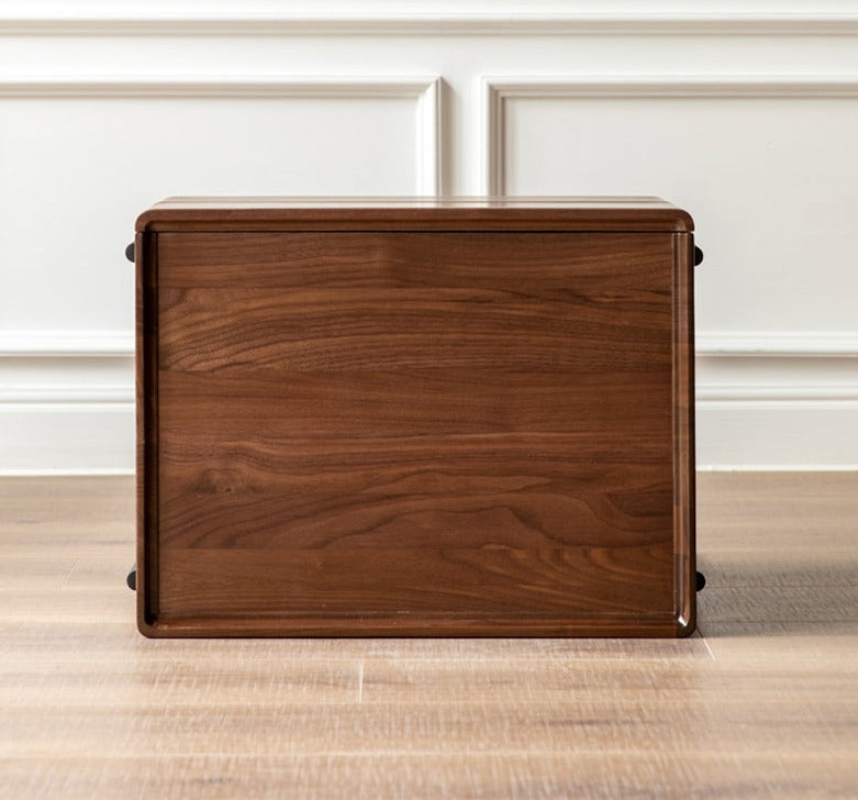 Black Walnut, Oak, South American Walnut Solid Wood Nightstand.