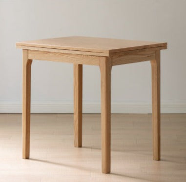 Oak Solid Wood Folding Small Dining Table
