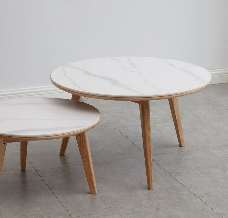 Oak, Black Walnut Solid Wood Coffee Table Slate Top