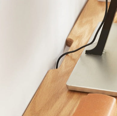 Solid Rubberwood, Black Walnut, Oak Solid Wood Heightening Computer Stand, Table shelves