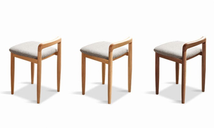 Oak, Beech, Cherry Solid Wood Makeup Stool Chair