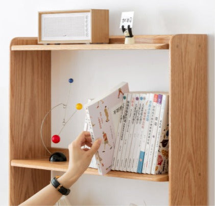 desk with bookshelf solid wood