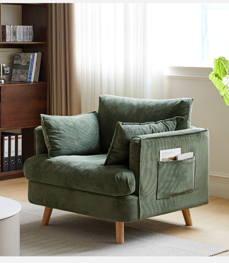 Retro Cozy Fabric Armchair)