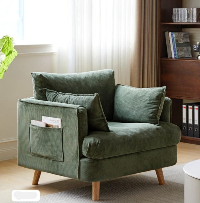 Retro Cozy Fabric Armchair)