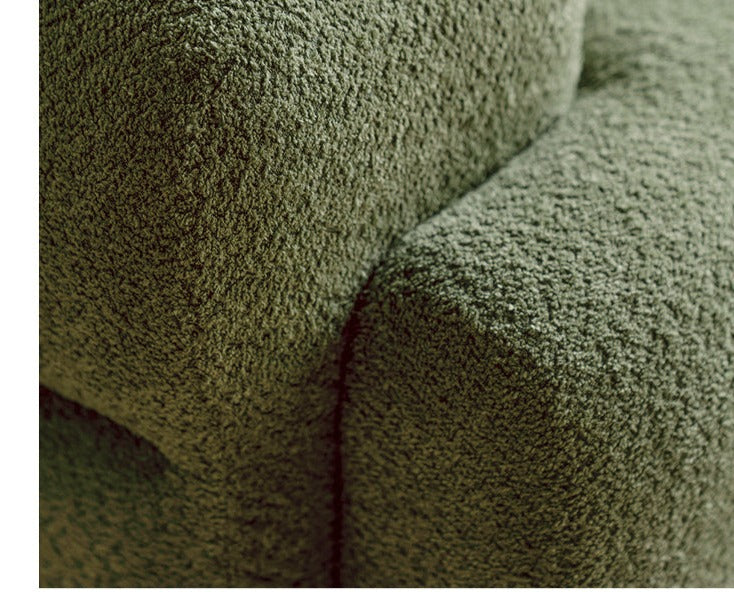 Velvet Three-seat Modular Fabric Sofa.