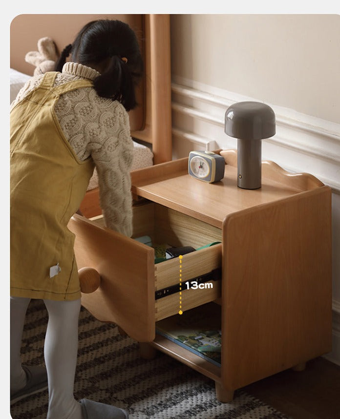 Beech Solid Wood Kids Nightstand