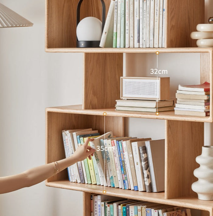 Oak Solid Wood Japanese Style Bookcase