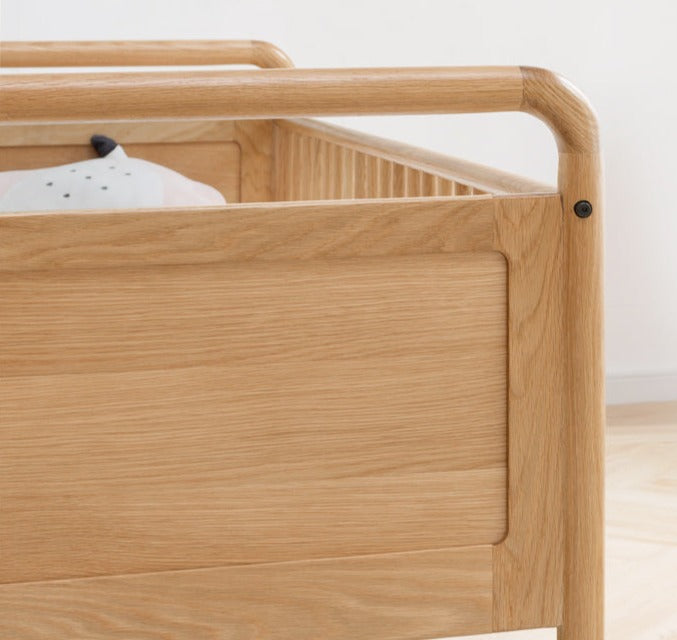 Oak Solid Wood Multi-functional Toddler Bed