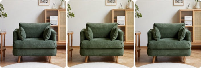 Retro Cozy Fabric Armchair)