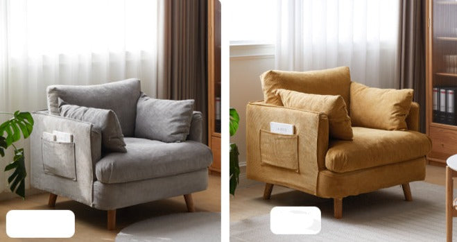 Retro Cozy Fabric Armchair)
