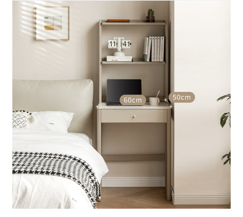 Poplar Solid Wood Office Desk, Small Dressing Table Slate Top.