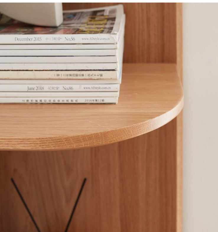 Oak Solid Wood Bookcase Free Combination Floor-to-ceiling Bookshelf
