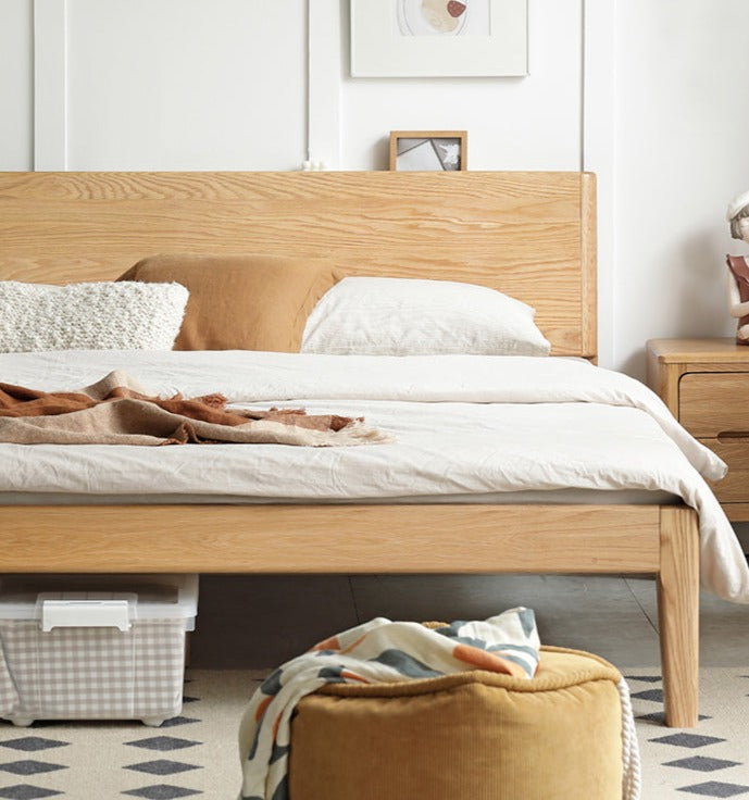 Oak Solid Wood with LED Light Bed