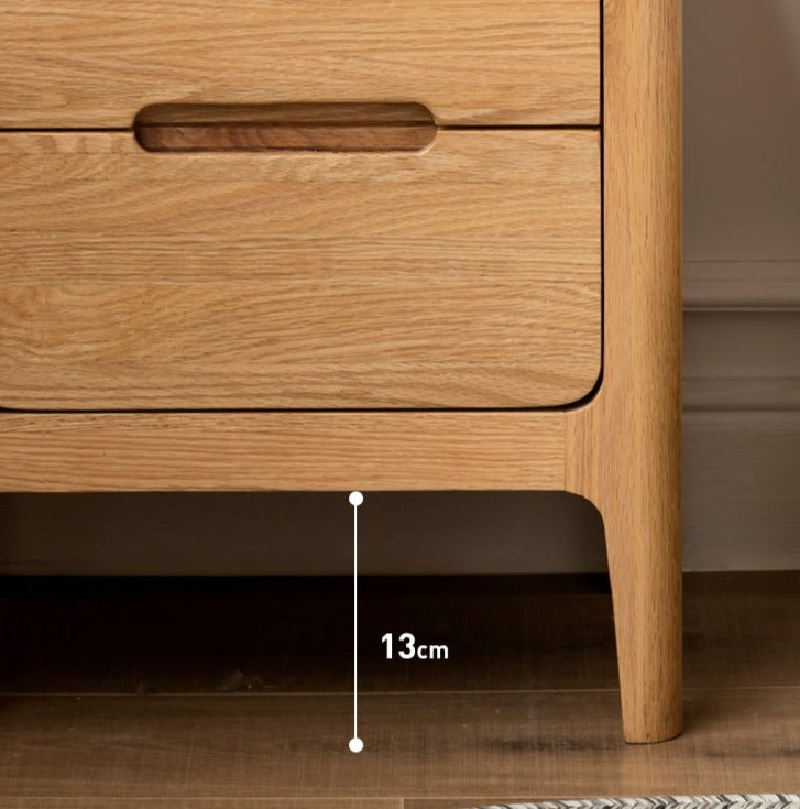 Oak solid wood Nightstand.