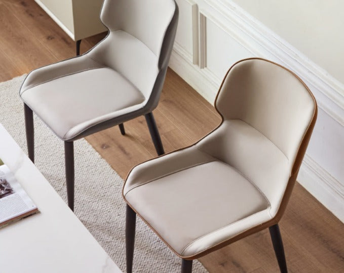 Organic Leather Soft Chair Set of 2