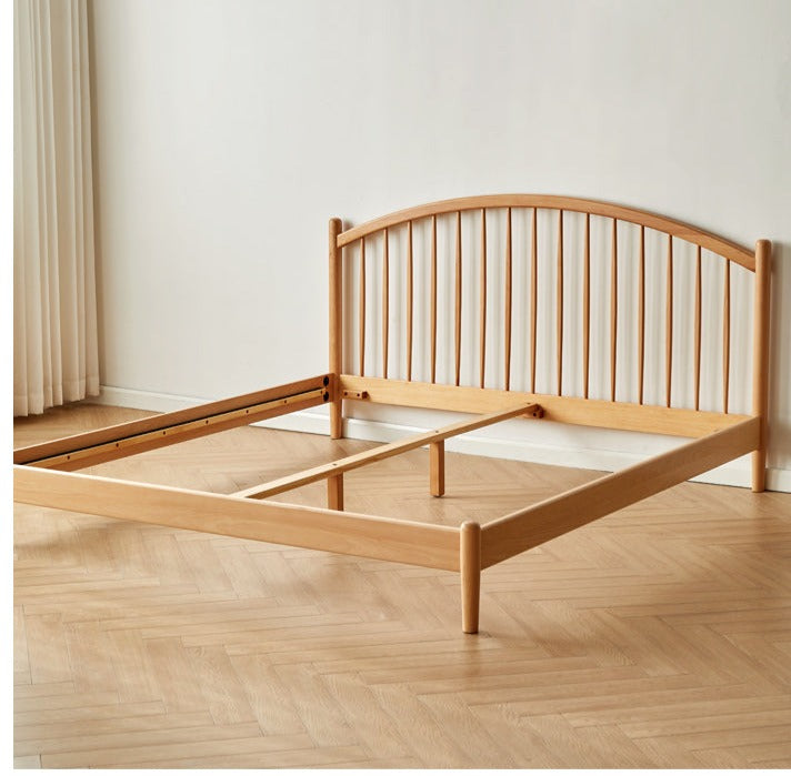 European Beech, Poplar Solid Wood Bed