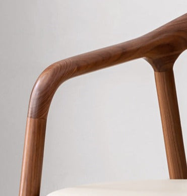 Black Walnut, Ash Solid Wood First Layer Cowhide Horn Chair