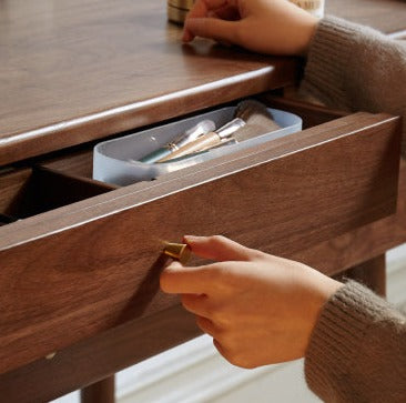 Black Walnut, Ash Solid Wood Dressing Table.