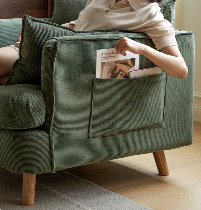 Retro Cozy Fabric Armchair)