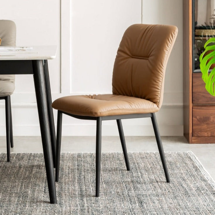 Organic Leather Soft Chair Set of 4