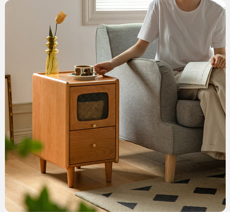 Cherry Solid Wood Nightstand.