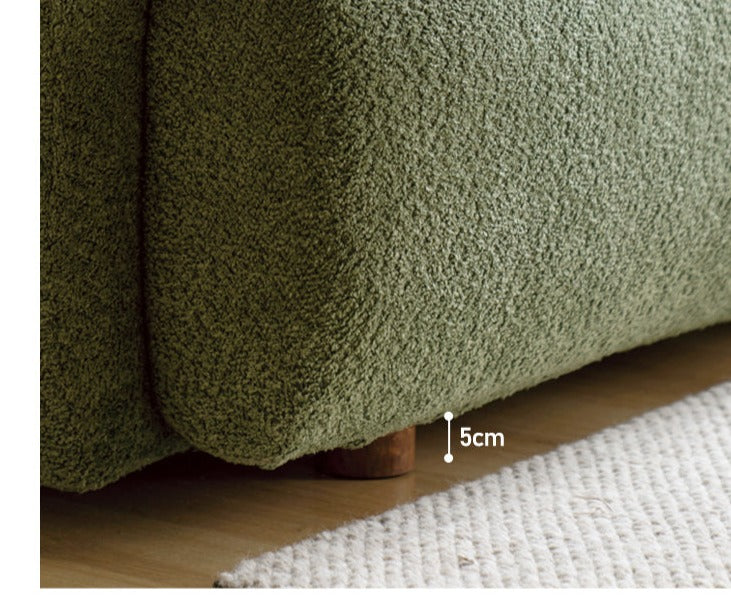 Velvet Three-seat Modular Fabric Sofa.