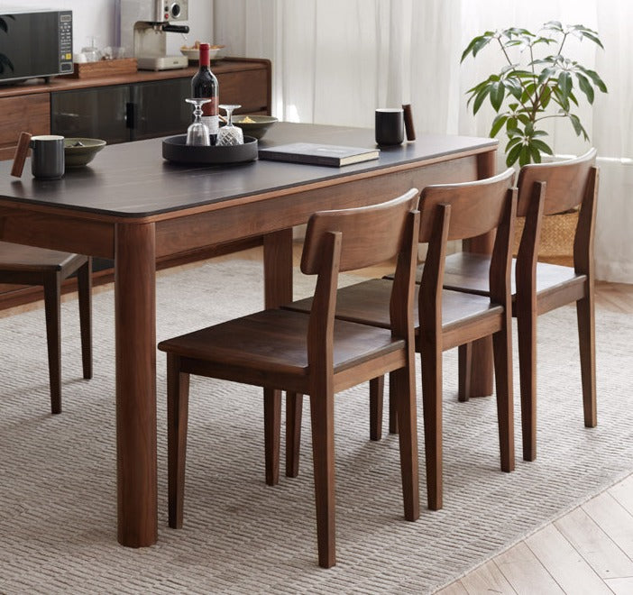Black Walnut, Ash, Oak Solid Wood Dining Chair Set of 4