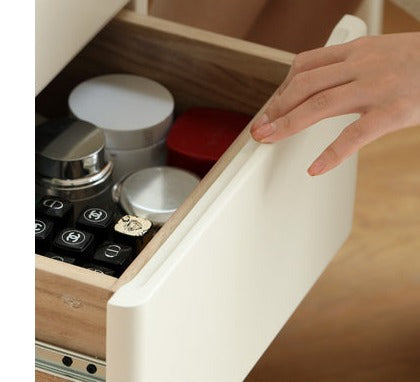 Poplar Solid Wood Telescopic DressingTable +LED Makeup Mirror.
