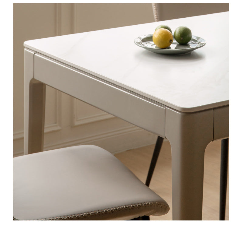 Poplar Solid Wood Light Luxury Slate Dining Table