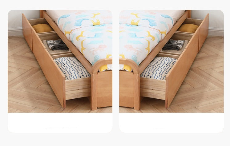 Beech solid wood kids bed