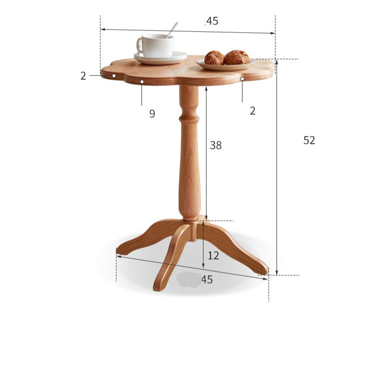 Cherry, Poplar Solid Wood Retro Side Table